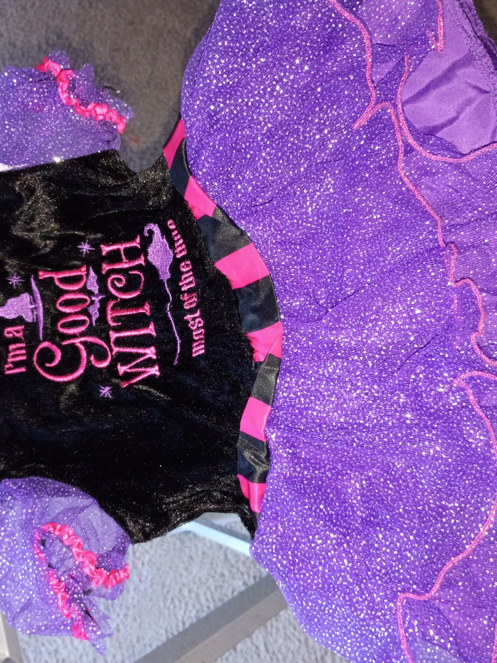Purple "Good Witch" Glitter Kids Costume Dress - Unbranded 12-18months